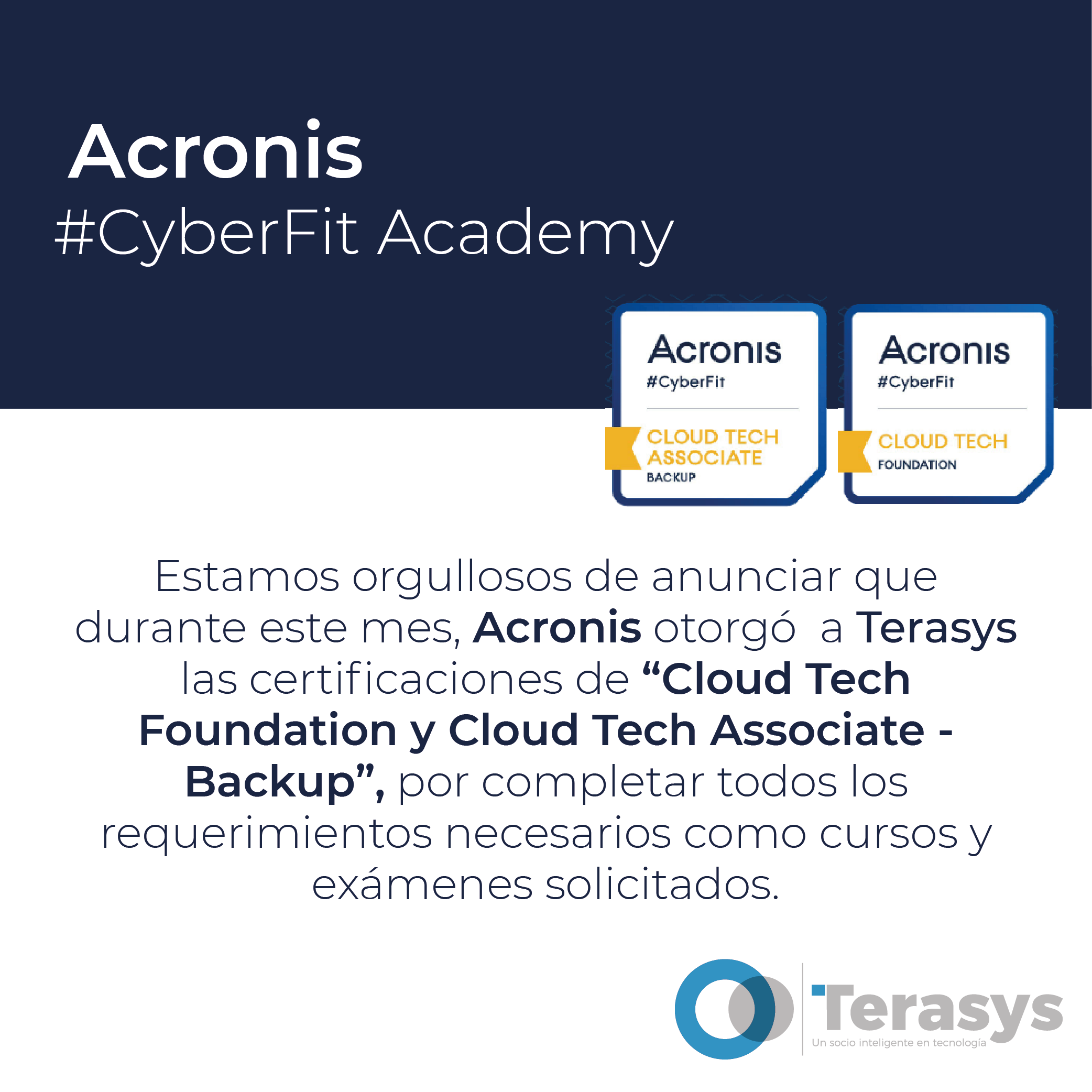 Acronis certificaciones